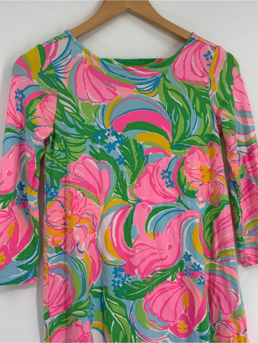 Lilly Pulitzer Ophelia Swing Dress Pink Green Size XXS Strappy Back Mini